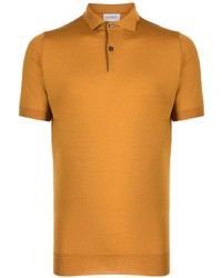 Мужская оранжевая футболка-поло от John Smedley
