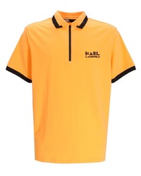 Мужская оранжевая футболка-поло от Karl Lagerfeld