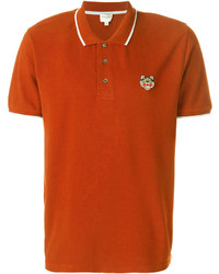 Мужская оранжевая футболка-поло от Kenzo