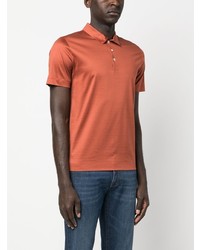 Мужская оранжевая футболка-поло от Canali