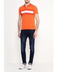 Мужская оранжевая футболка-поло от Lacoste