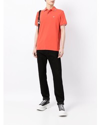 Мужская оранжевая футболка-поло от Emporio Armani