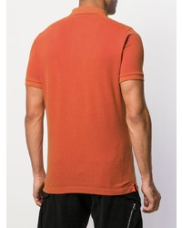 Мужская оранжевая футболка-поло от Stone Island