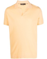 Мужская оранжевая футболка-поло от Loro Piana