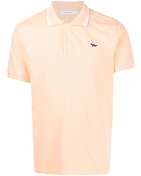 Мужская оранжевая футболка-поло от MAISON KITSUNÉ