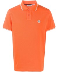 Мужская оранжевая футболка-поло от Moncler
