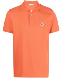 Мужская оранжевая футболка-поло от Moncler