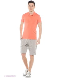 Мужская оранжевая футболка-поло от Oodji