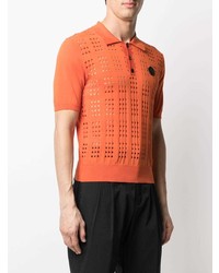 Мужская оранжевая футболка-поло от Viktor & Rolf