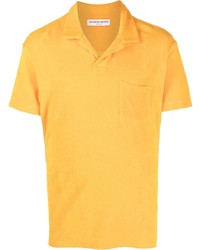 Мужская оранжевая футболка-поло от Orlebar Brown