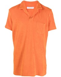 Мужская оранжевая футболка-поло от Orlebar Brown