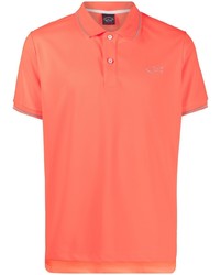 Мужская оранжевая футболка-поло от Paul & Shark