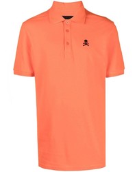 Мужская оранжевая футболка-поло от Philipp Plein