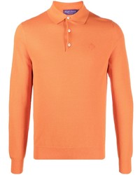 Мужская оранжевая футболка-поло от Ralph Lauren Purple Label