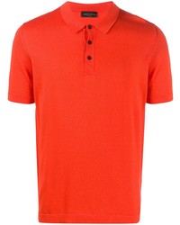 Мужская оранжевая футболка-поло от Roberto Collina