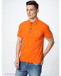 Мужская оранжевая футболка-поло от s.Oliver
