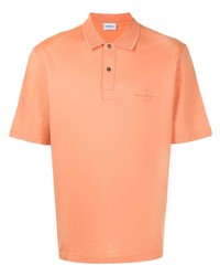 Мужская оранжевая футболка-поло от Salvatore Ferragamo