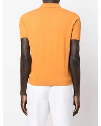 Мужская оранжевая футболка-поло от Roberto Collina