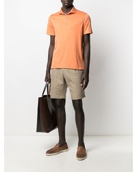 Мужская оранжевая футболка-поло от Fedeli