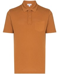 Мужская оранжевая футболка-поло от Sunspel