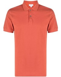 Мужская оранжевая футболка-поло от Sunspel