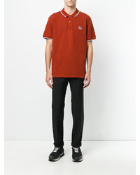 Мужская оранжевая футболка-поло от Kenzo