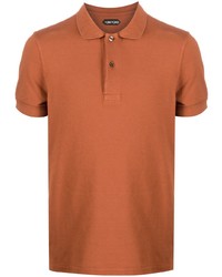 Мужская оранжевая футболка-поло от Tom Ford