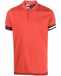 Мужская оранжевая футболка-поло от Tommy Hilfiger