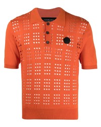 Мужская оранжевая футболка-поло от Viktor & Rolf