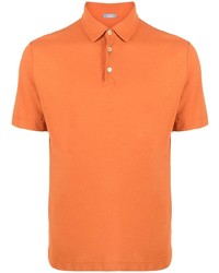 Мужская оранжевая футболка-поло от Zanone
