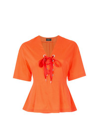 Женская оранжевая футболка с v-образным вырезом от G.V.G.V.