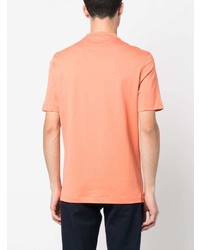 Мужская оранжевая футболка с v-образным вырезом от Brunello Cucinelli