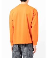 Мужская оранжевая футболка с длинным рукавом с принтом от Anglozine