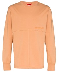 Мужская оранжевая футболка с длинным рукавом от Eckhaus Latta