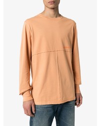 Мужская оранжевая футболка с длинным рукавом от Eckhaus Latta