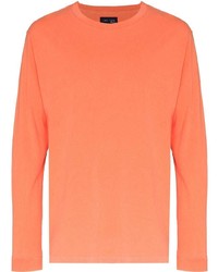 Мужская оранжевая футболка с длинным рукавом от Les Tien