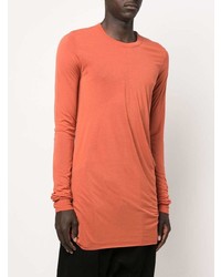 Мужская оранжевая футболка с длинным рукавом от Rick Owens