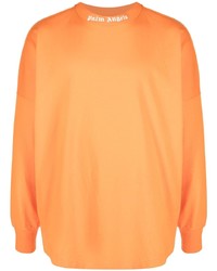 Мужская оранжевая футболка с длинным рукавом от Palm Angels