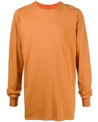 Мужская оранжевая футболка с длинным рукавом от Rick Owens DRKSHDW