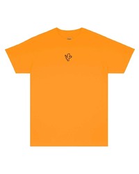 Мужская оранжевая футболка с круглым вырезом с вышивкой от Anti Social Social Club