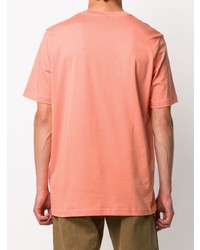 Мужская оранжевая футболка с круглым вырезом с вышивкой от Diesel