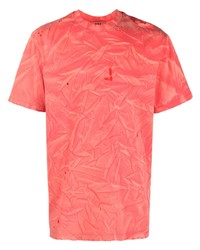 Мужская оранжевая футболка с круглым вырезом с принтом тай-дай от 424
