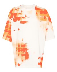 Мужская оранжевая футболка с круглым вырезом с принтом от A-Cold-Wall*