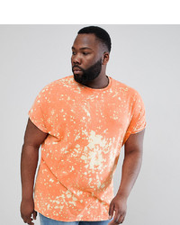 Мужская оранжевая футболка с круглым вырезом с принтом от ASOS DESIGN