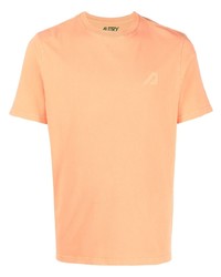 Мужская оранжевая футболка с круглым вырезом с принтом от AUTRY