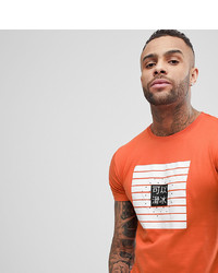 Мужская оранжевая футболка с круглым вырезом с принтом от Brooklyn Supply Co.