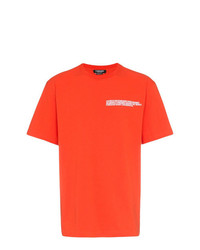 Мужская оранжевая футболка с круглым вырезом с принтом от Calvin Klein 205W39nyc