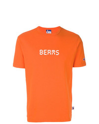 Мужская оранжевая футболка с круглым вырезом с принтом от Champion