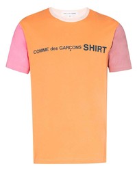 Мужская оранжевая футболка с круглым вырезом с принтом от Comme Des Garcons SHIRT