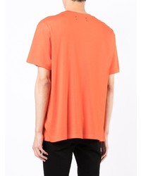 Мужская оранжевая футболка с круглым вырезом с принтом от Amiri